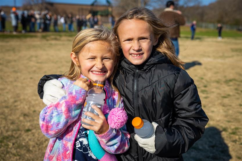 Students run in a Turkey Trot